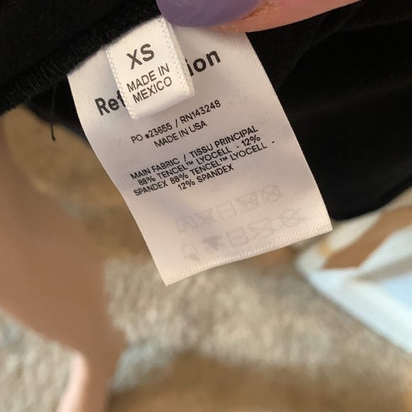 NEW Reformation Kaila Knit Faux Wrap Tank Dress Black Size XS - Picture 12 of 13